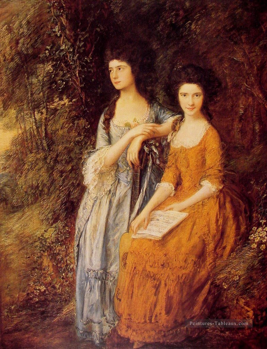Les Soeurs Linley Thomas Gainsborough Peintures à l'huile